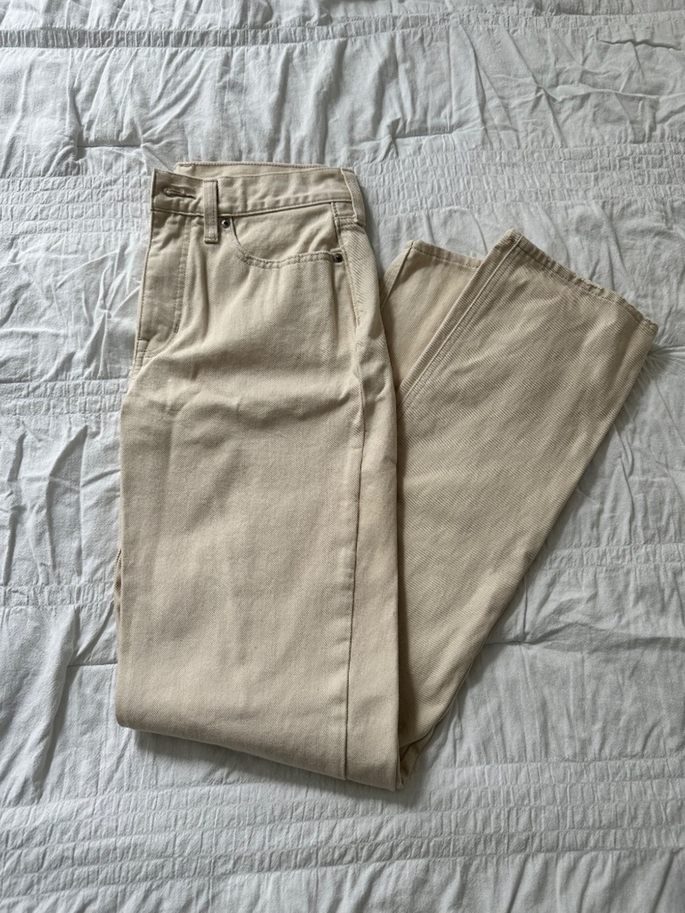 J.Crew ’90s Classic Straight Jeans | High Rise | Ecru | 27 Tall